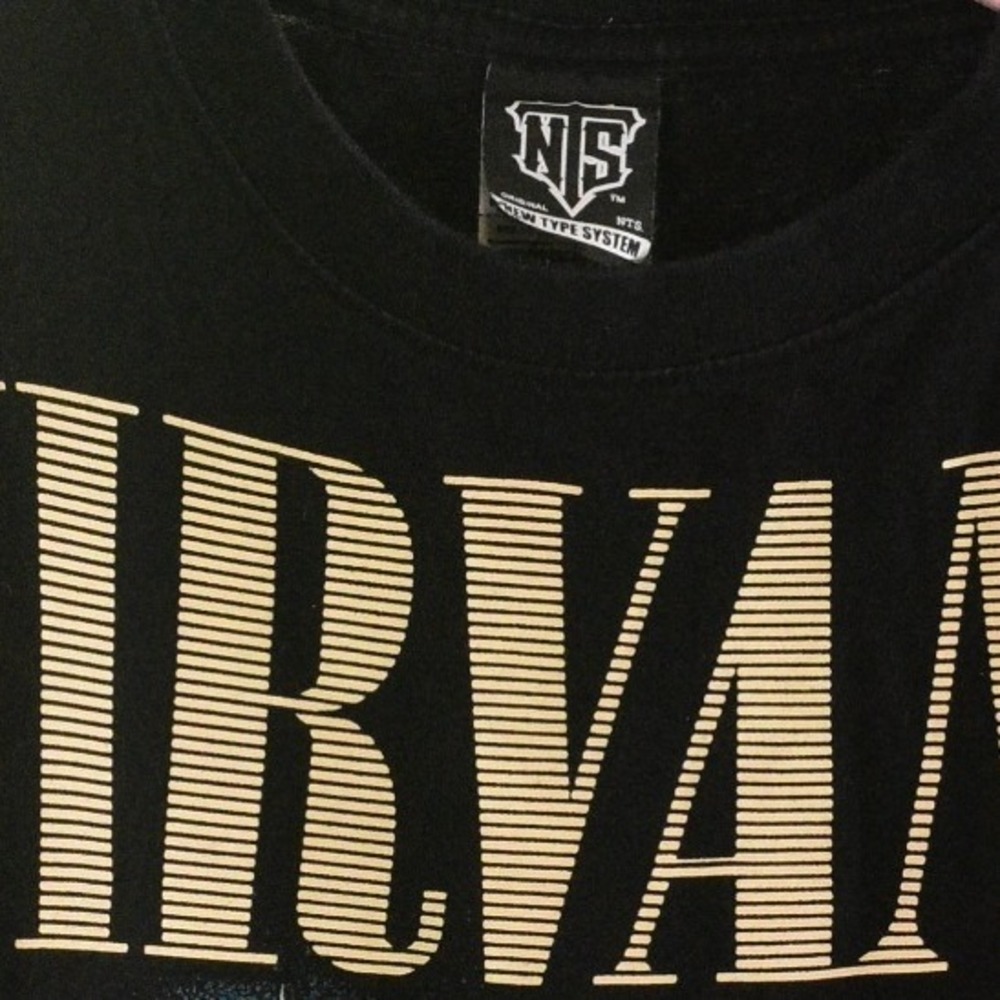Nirvana Kurt Cobain Graphic T-Shirt Womens S Black Montage of Heck Grunge Tee - Picture 5 of 5
